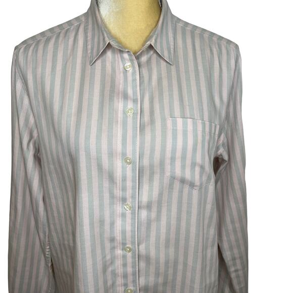 Corridor NYC RARE Women's Striped Button Down Shirt Size Medium A1-31 - Picture 2 of 8